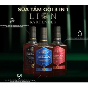 Sữa tắm gội rửa mặt Nerman Lion Bartender 3 In 1