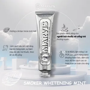 Kem Đánh Trắng Răng Marvis Smoker Whitening Mint
