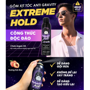 Gôm xịt tóc Apestomen Anti Gravity Extreme Hold