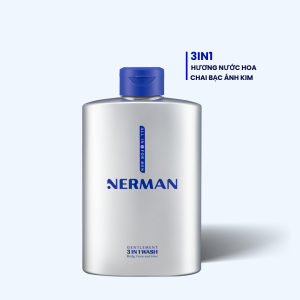 Sữa tắm gội nam hương nước hoa Nerman Gentleman 3 in 1 350ml
