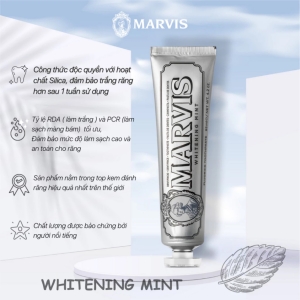 Kem Đánh Trắng Răng Marvis Whitening Mint- 85ml